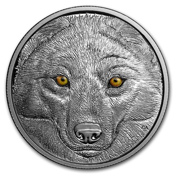 2017 Canada 3/4 oz Silver $15 In the Eyes of the Wolf 2017 Canada 3/4 oz Silver $15 In the Eyes of the Wolf
